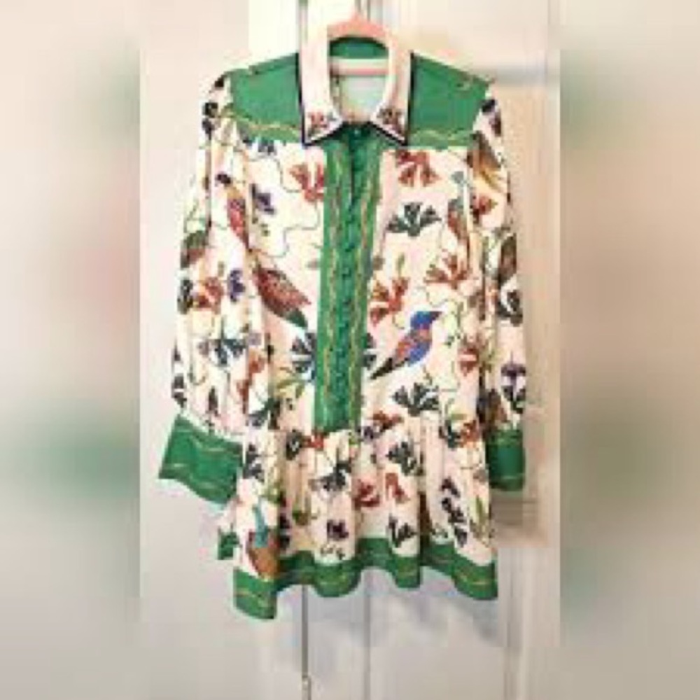 Boutique Purchase - Linen Blend Birdie mini dress Sz Small